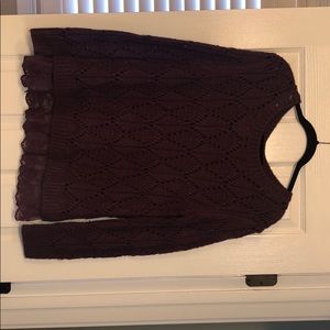 Hinge sweater button down back